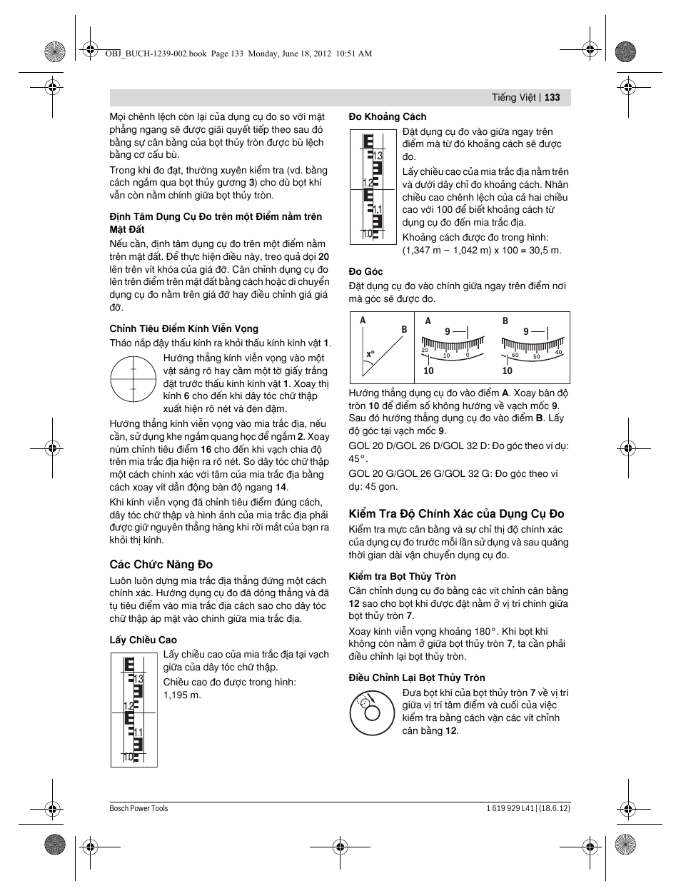 Bosch GOL Professional 20 D User Manual | Page 133 / 144