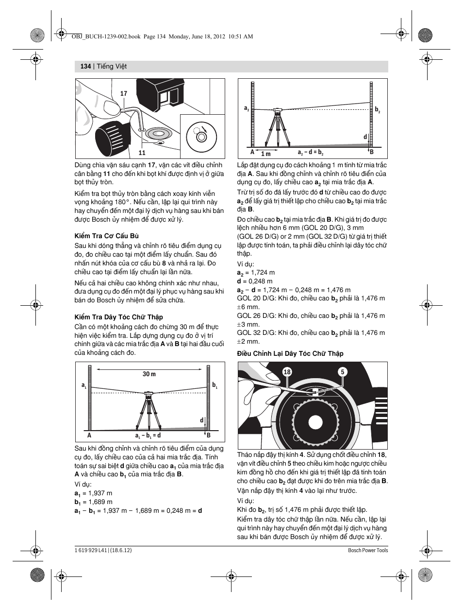 Bosch GOL Professional 20 D User Manual | Page 134 / 144