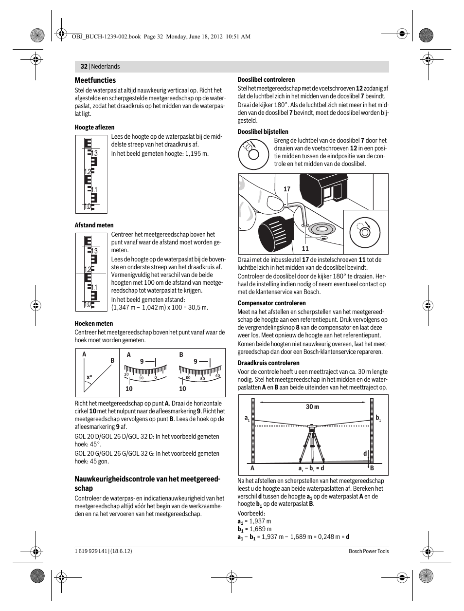Bosch GOL Professional 20 D User Manual | Page 32 / 144