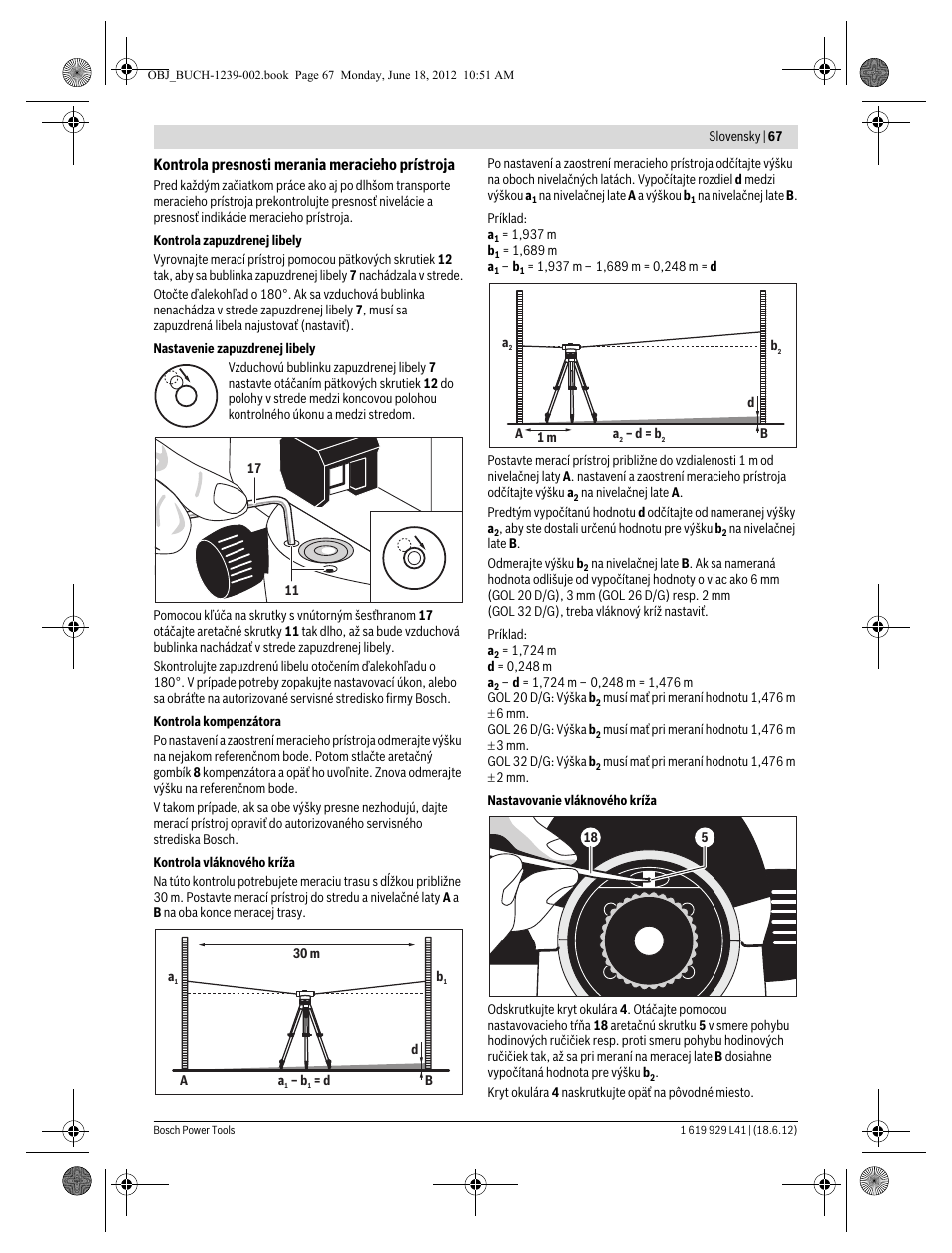 Bosch GOL Professional 20 D User Manual | Page 67 / 144