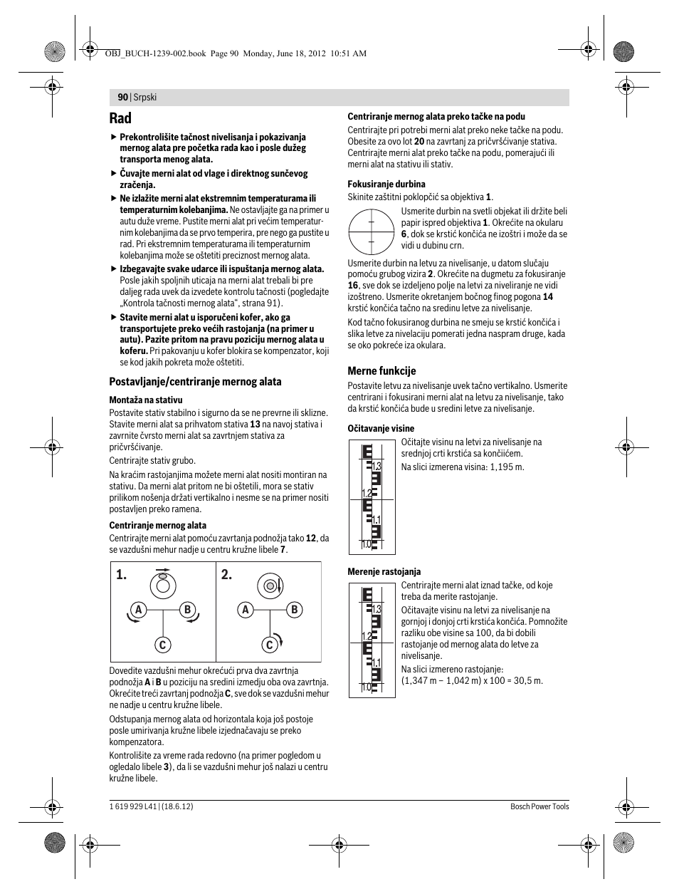 Bosch GOL Professional 20 D User Manual | Page 90 / 144