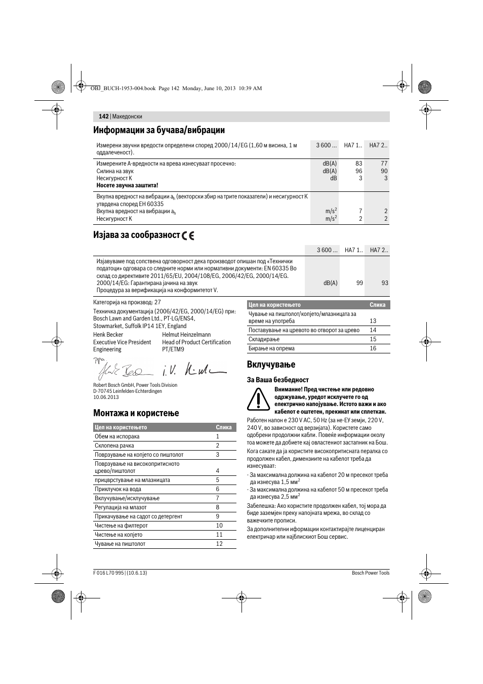Монтажа и користење вклучување | Bosch AQT 35-12 User Manual | Page 142 / 205