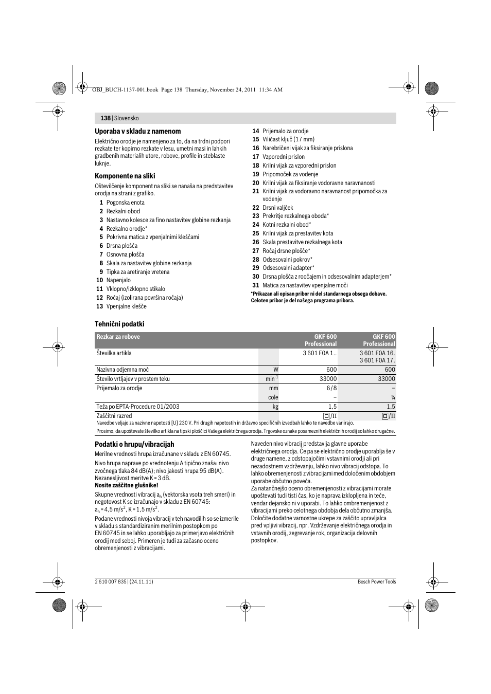 Bosch GKF 600 Professional User Manual | Page 138 / 178