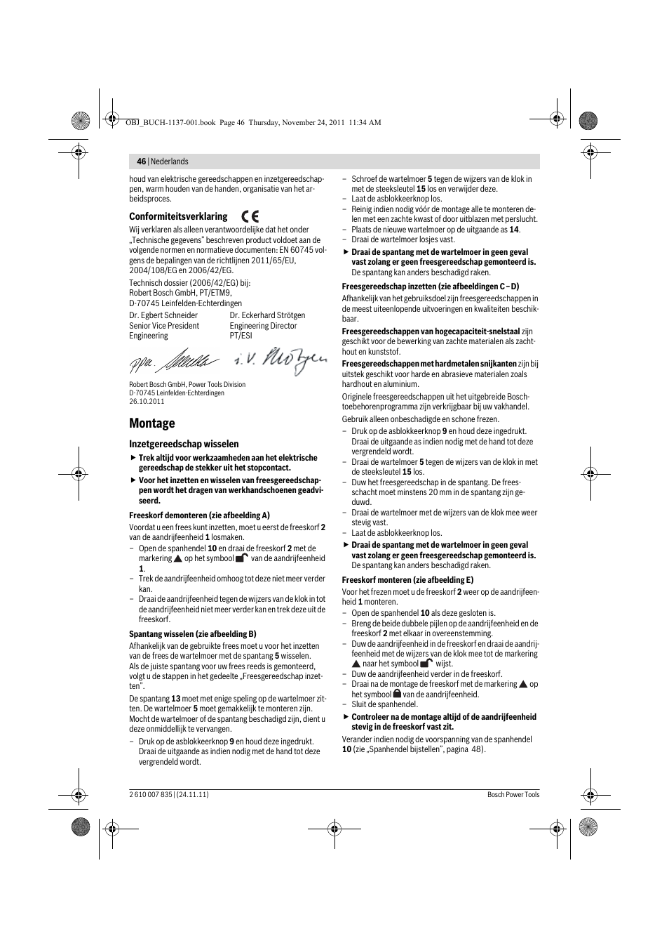 Montage | Bosch GKF 600 Professional User Manual | Page 46 / 178