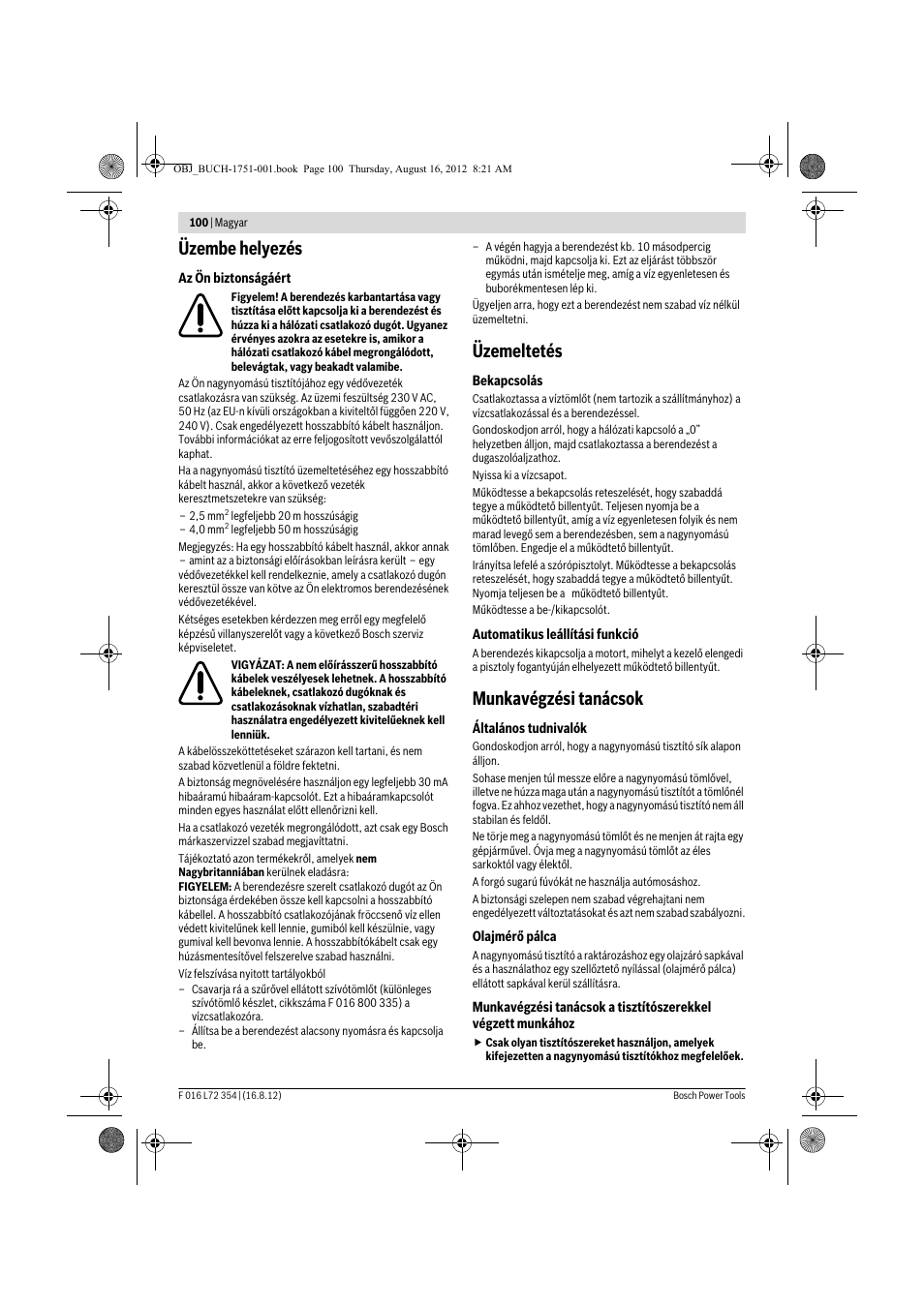 Üzembe helyezés, Üzemeltetés, Munkavégzési tanácsok | Bosch GHP 5-13 C User Manual | Page 100 / 178
