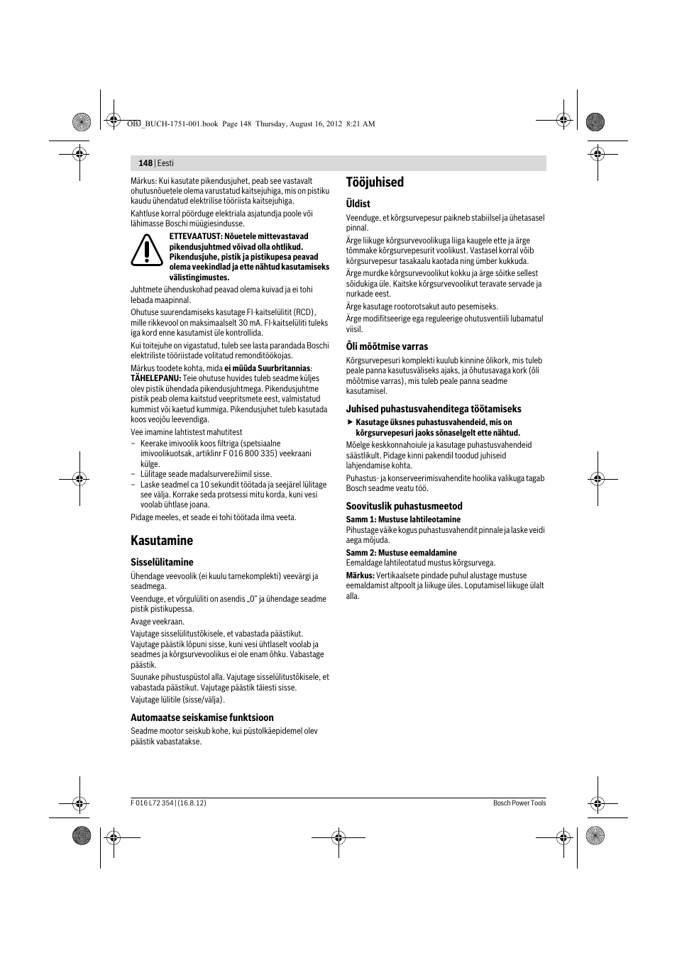 Kasutamine, Tööjuhised | Bosch GHP 5-13 C User Manual | Page 148 / 178