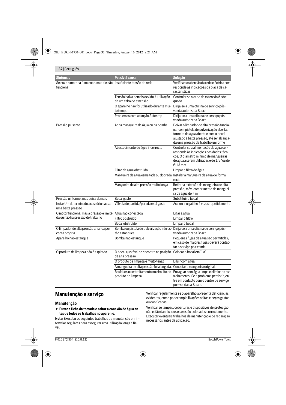 Manutenção e serviço | Bosch GHP 5-13 C User Manual | Page 32 / 178