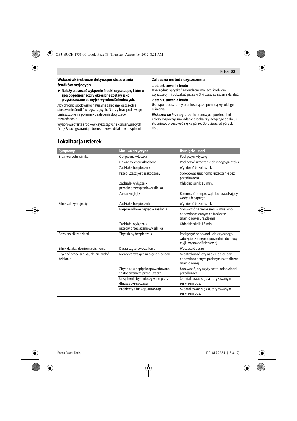 Lokalizacja usterek | Bosch GHP 5-13 C User Manual | Page 83 / 178