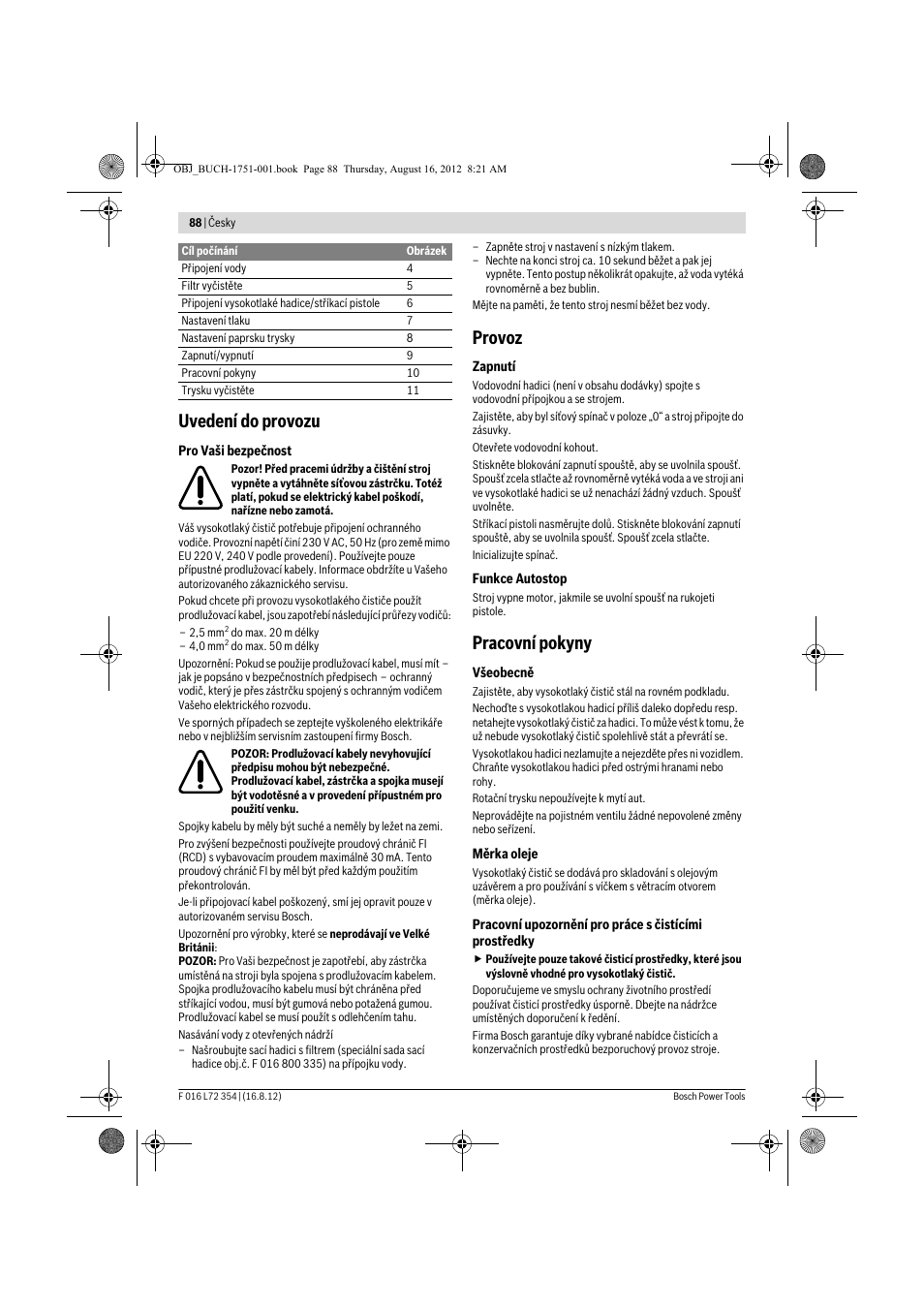 Uvedení do provozu, Provoz, Pracovní pokyny | Bosch GHP 5-13 C User Manual | Page 88 / 178