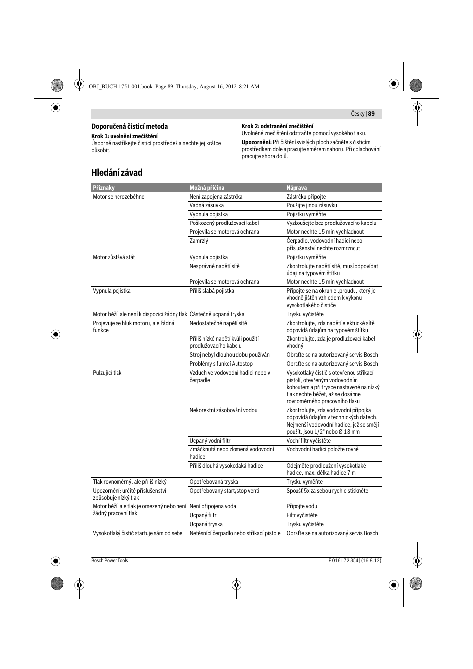Hledání závad | Bosch GHP 5-13 C User Manual | Page 89 / 178