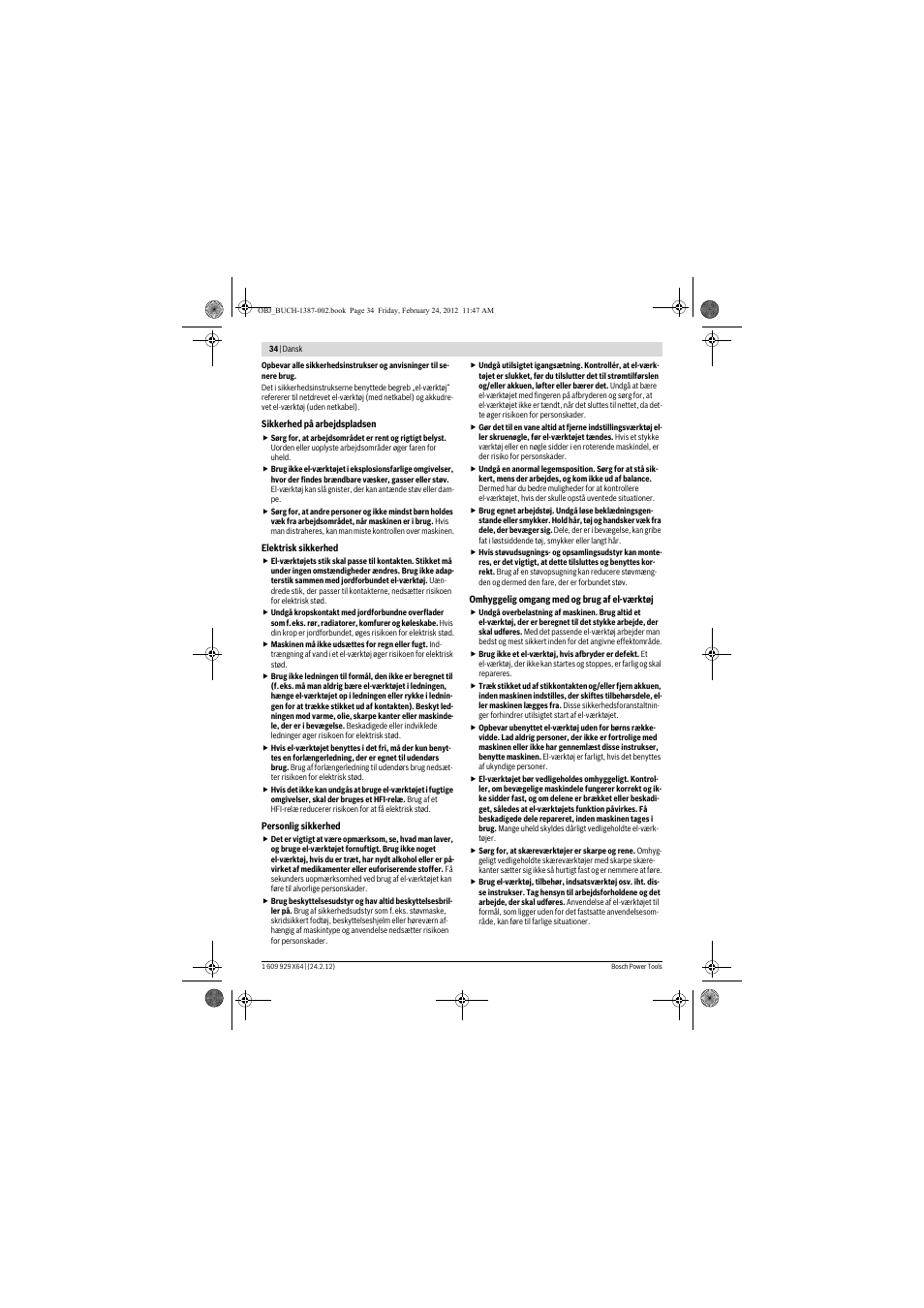 Bosch GBH 8-45 DV Professional User Manual | Page 34 / 132