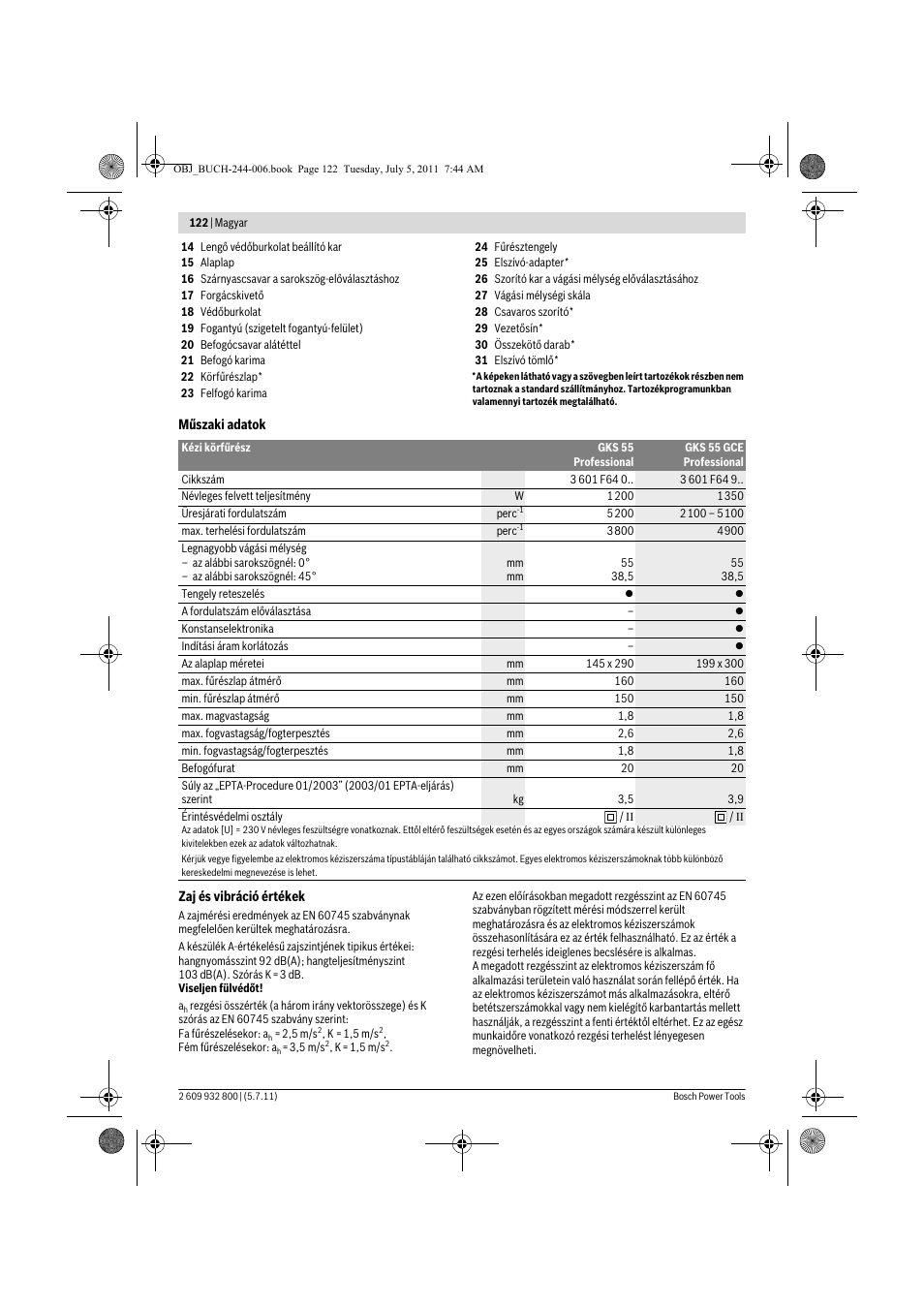 Bosch GKS Professional 55 User Manual | Page 122 / 213