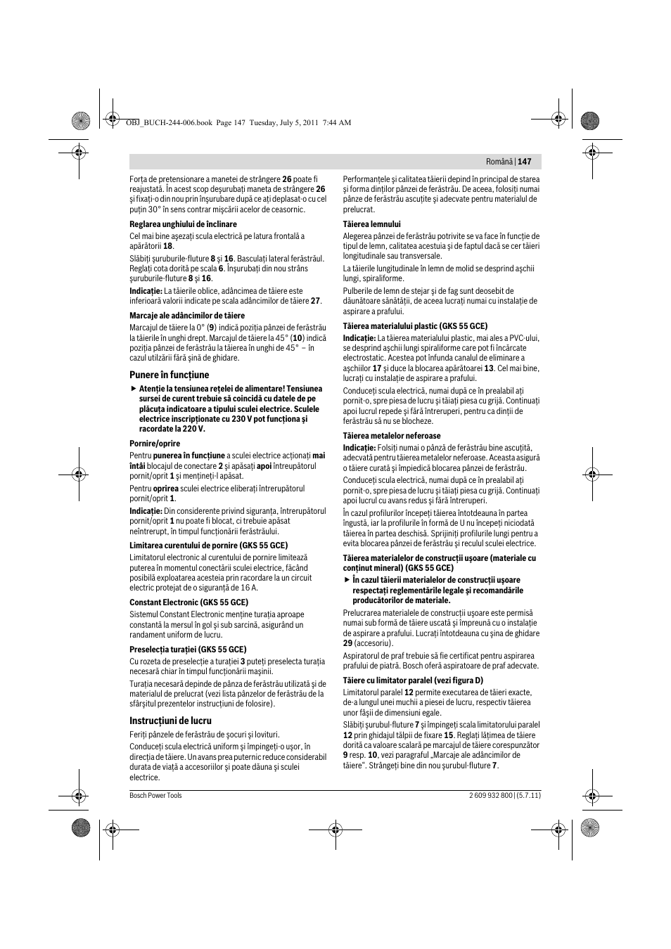 Bosch GKS Professional 55 User Manual | Page 147 / 213