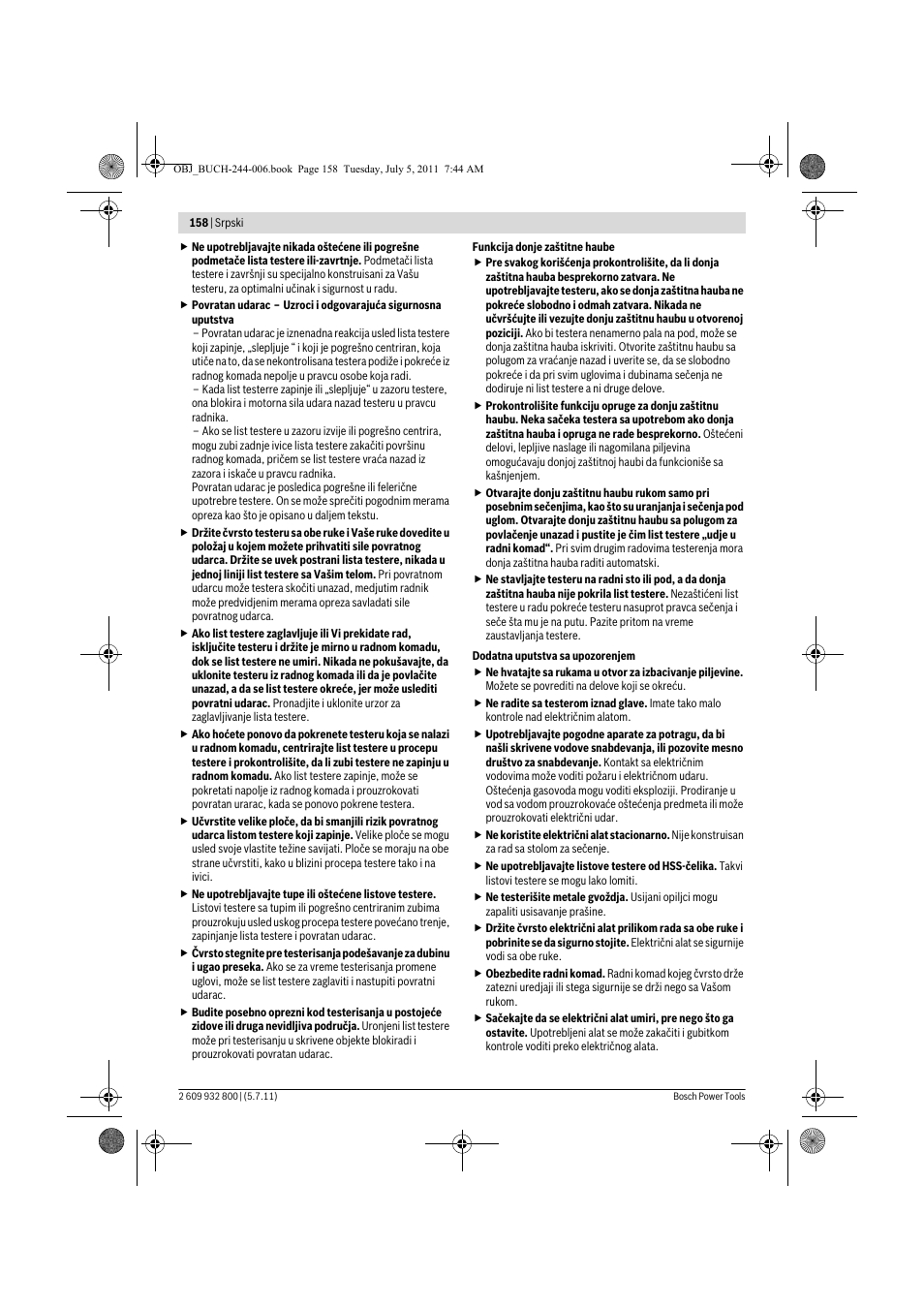 Bosch GKS Professional 55 User Manual | Page 158 / 213