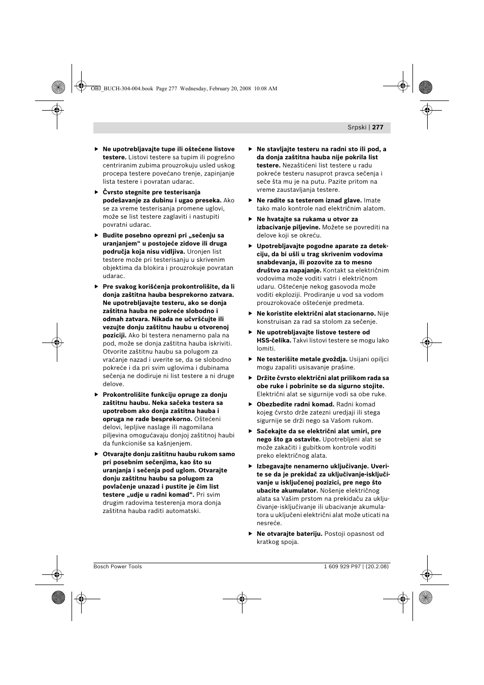 Bosch GKS 36 V-LI Professional User Manual | Page 277 / 349