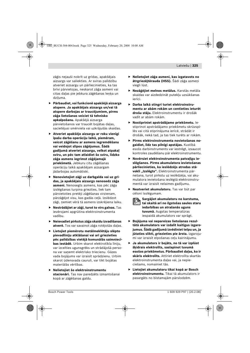 Bosch GKS 36 V-LI Professional User Manual | Page 325 / 349