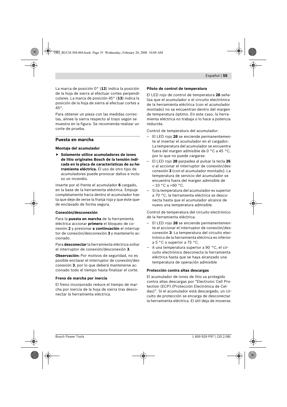 Bosch GKS 36 V-LI Professional User Manual | Page 55 / 349