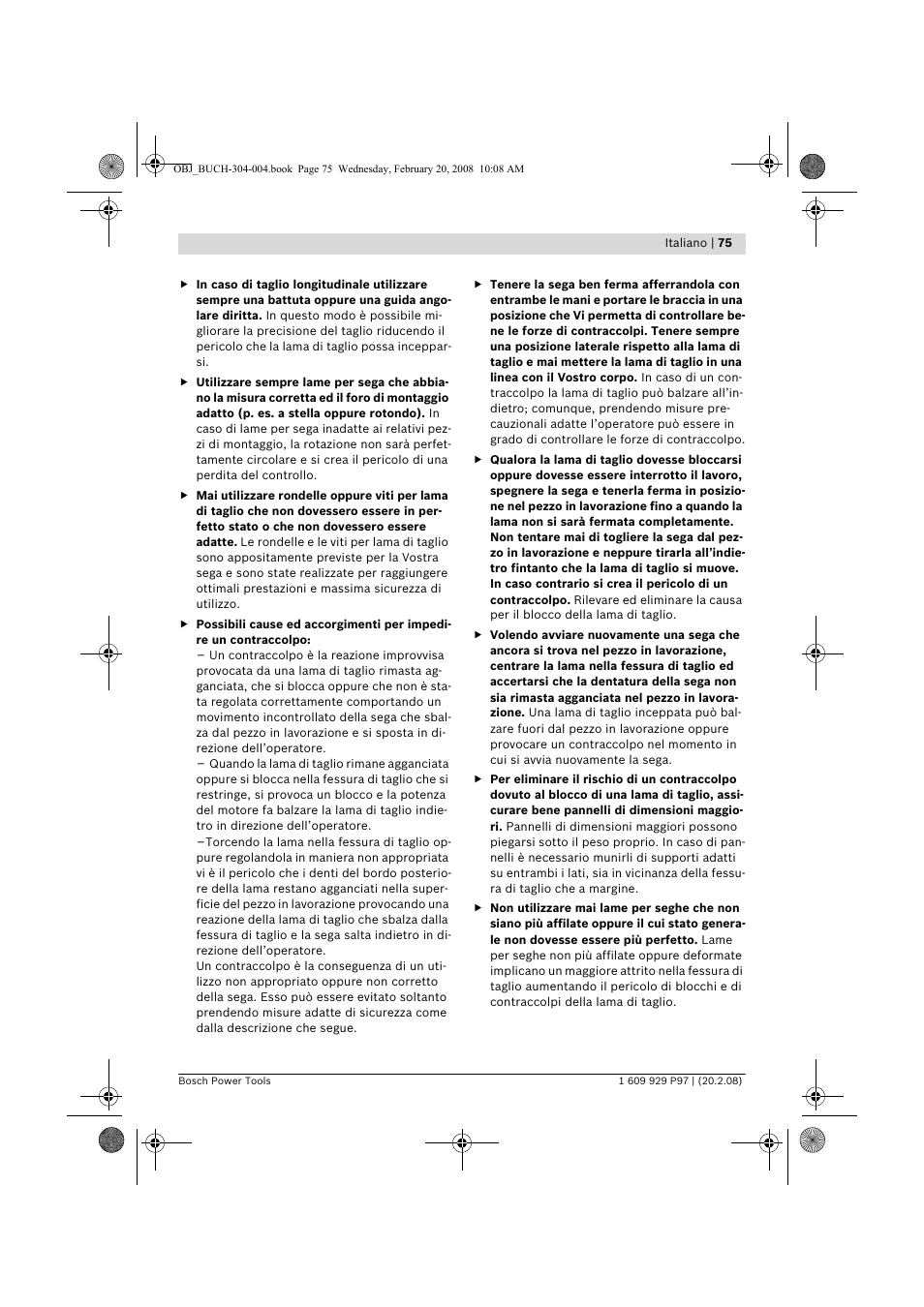 Bosch GKS 36 V-LI Professional User Manual | Page 75 / 349
