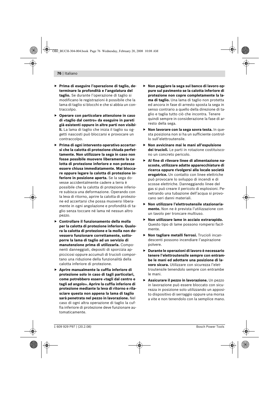 Bosch GKS 36 V-LI Professional User Manual | Page 76 / 349