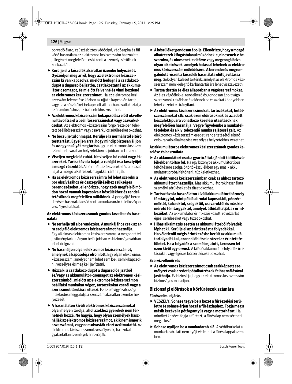 Bosch GKS 18 V-LI Professional User Manual | Page 126 / 224
