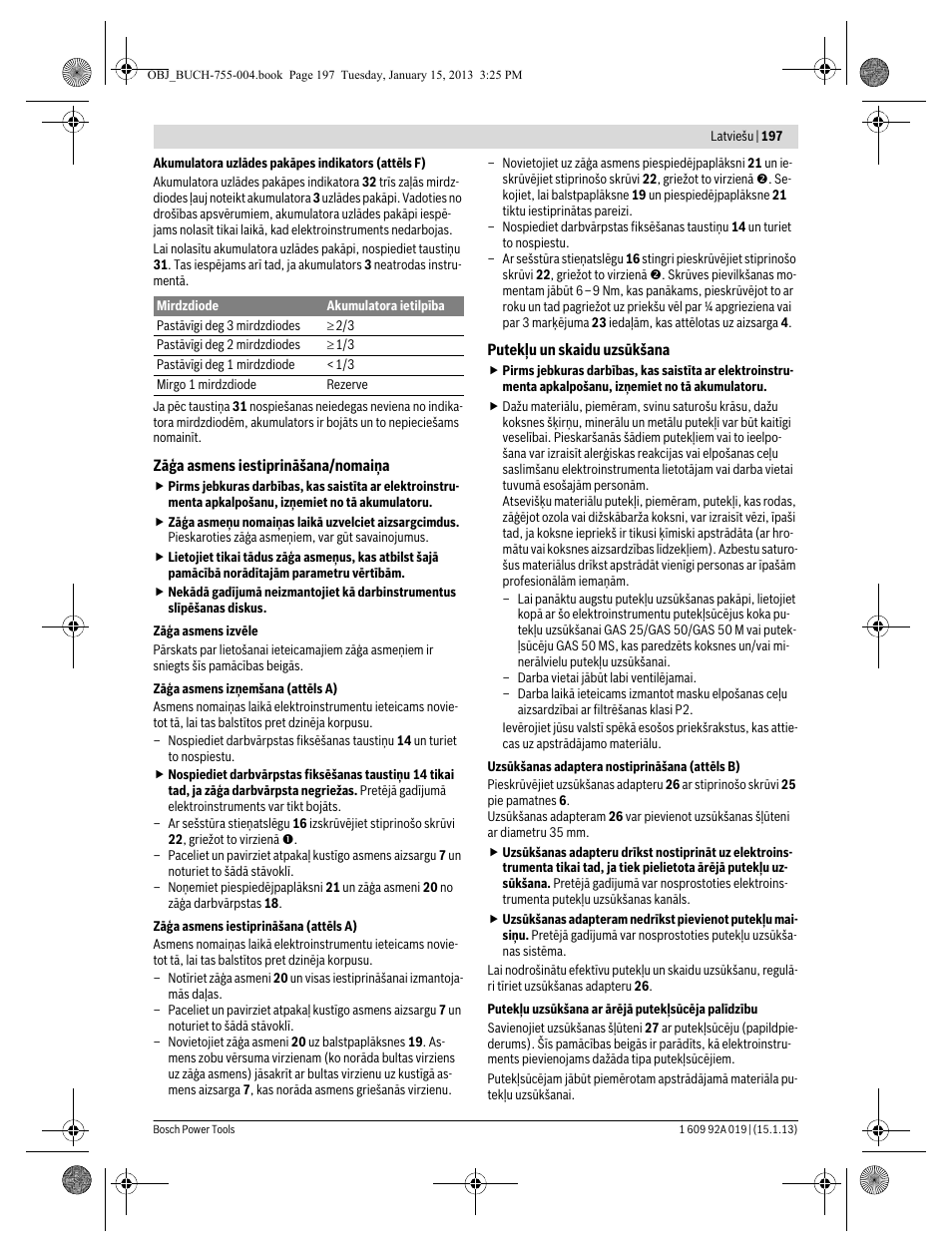 Bosch GKS 18 V-LI Professional User Manual | Page 197 / 224