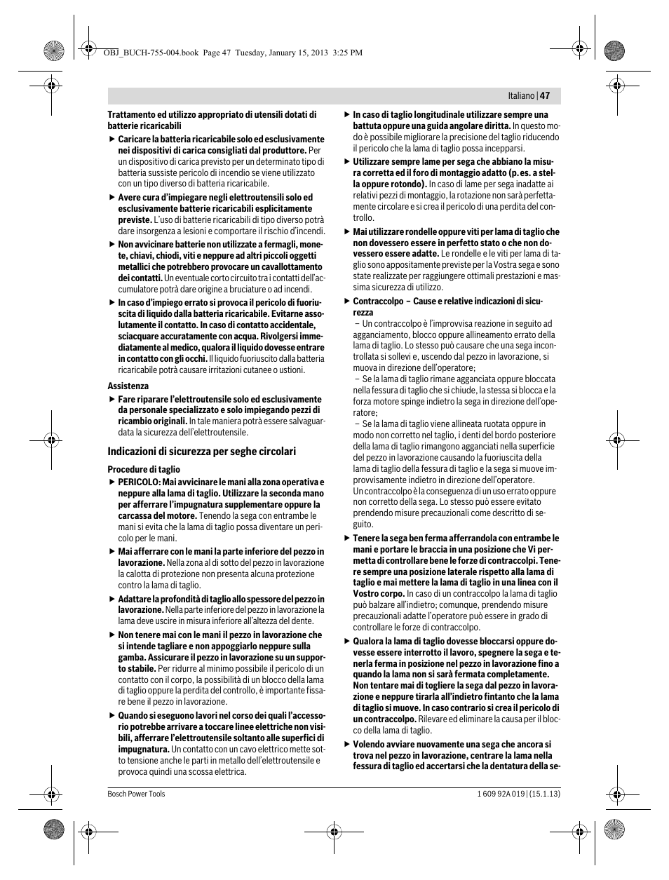 Bosch GKS 18 V-LI Professional User Manual | Page 47 / 224