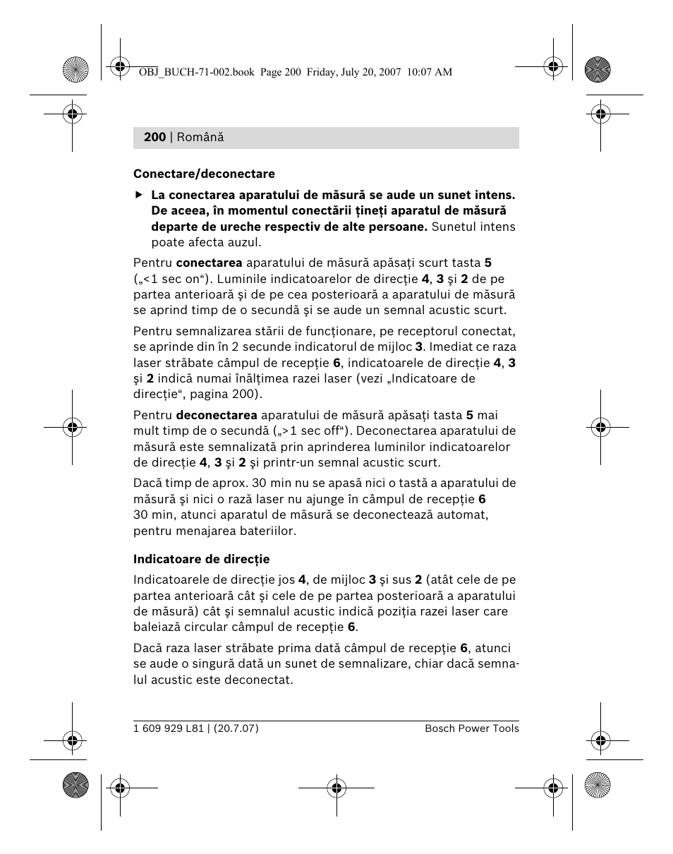 Bosch BLE 200 Professional User Manual | Page 200 / 267