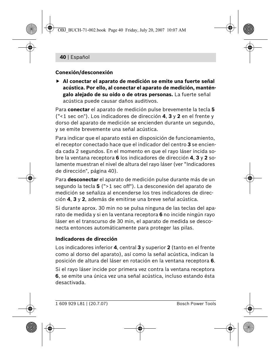 Bosch BLE 200 Professional User Manual | Page 40 / 267