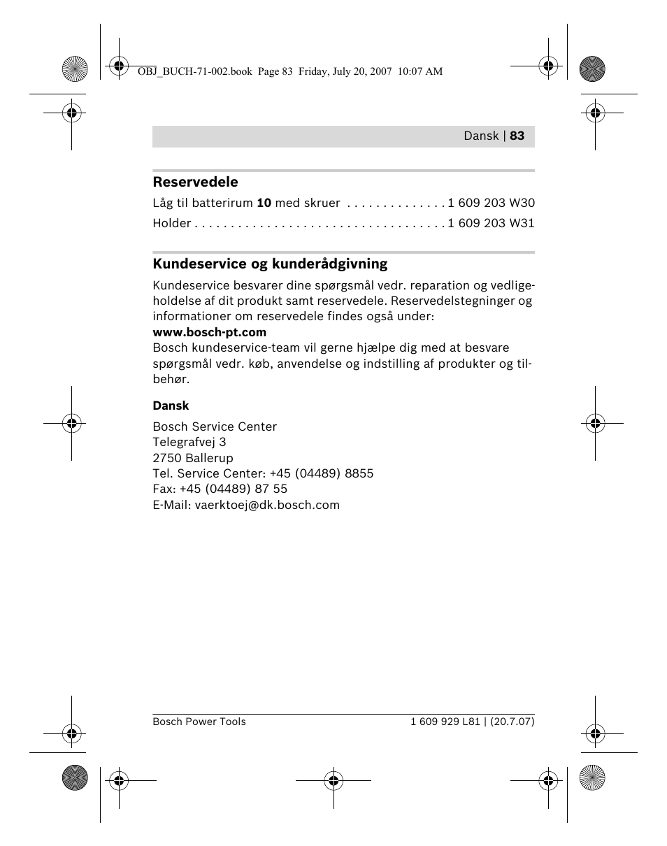 Bosch BLE 200 Professional User Manual | Page 83 / 267