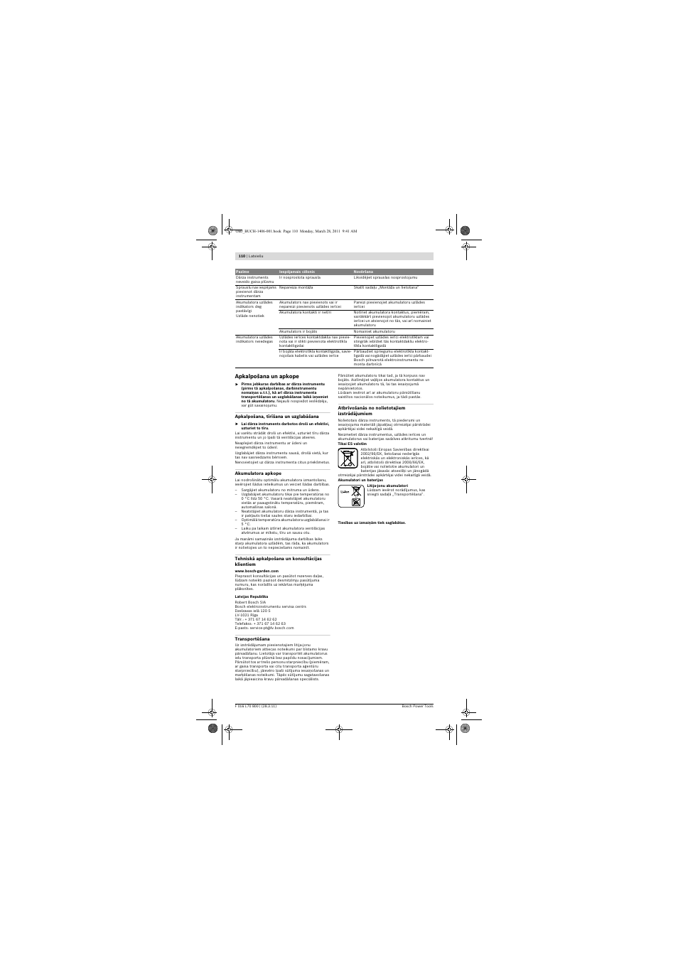 Bosch ALB 18 LI User Manual | Page 110 / 114