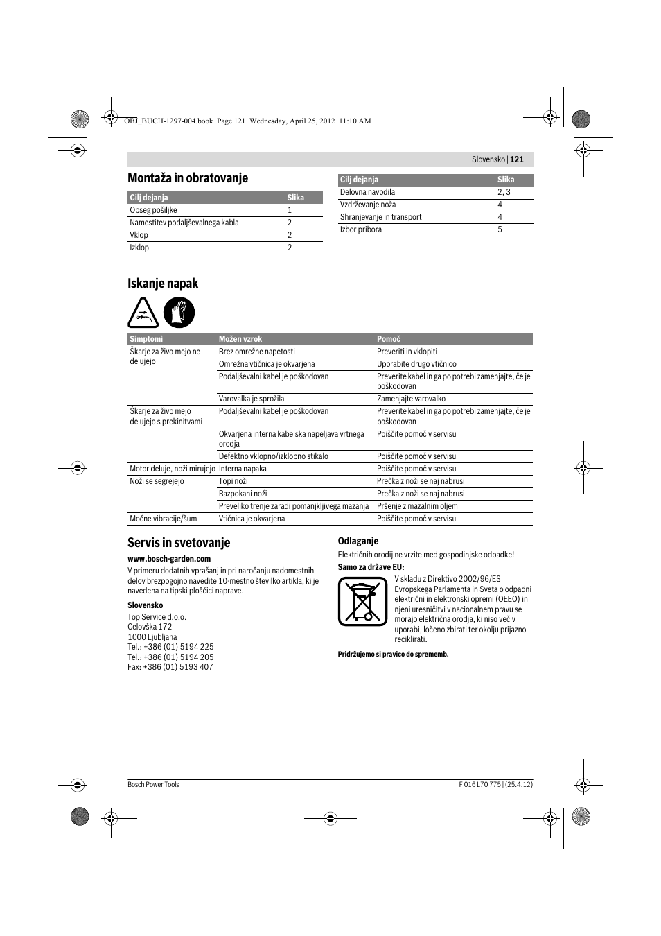 Bosch AHS 45-16 User Manual | Page 121 / 144