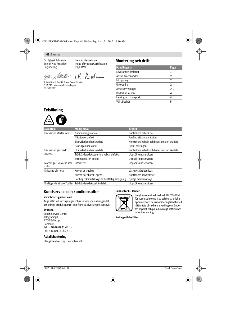 Bosch AHS 45-16 User Manual | Page 48 / 144