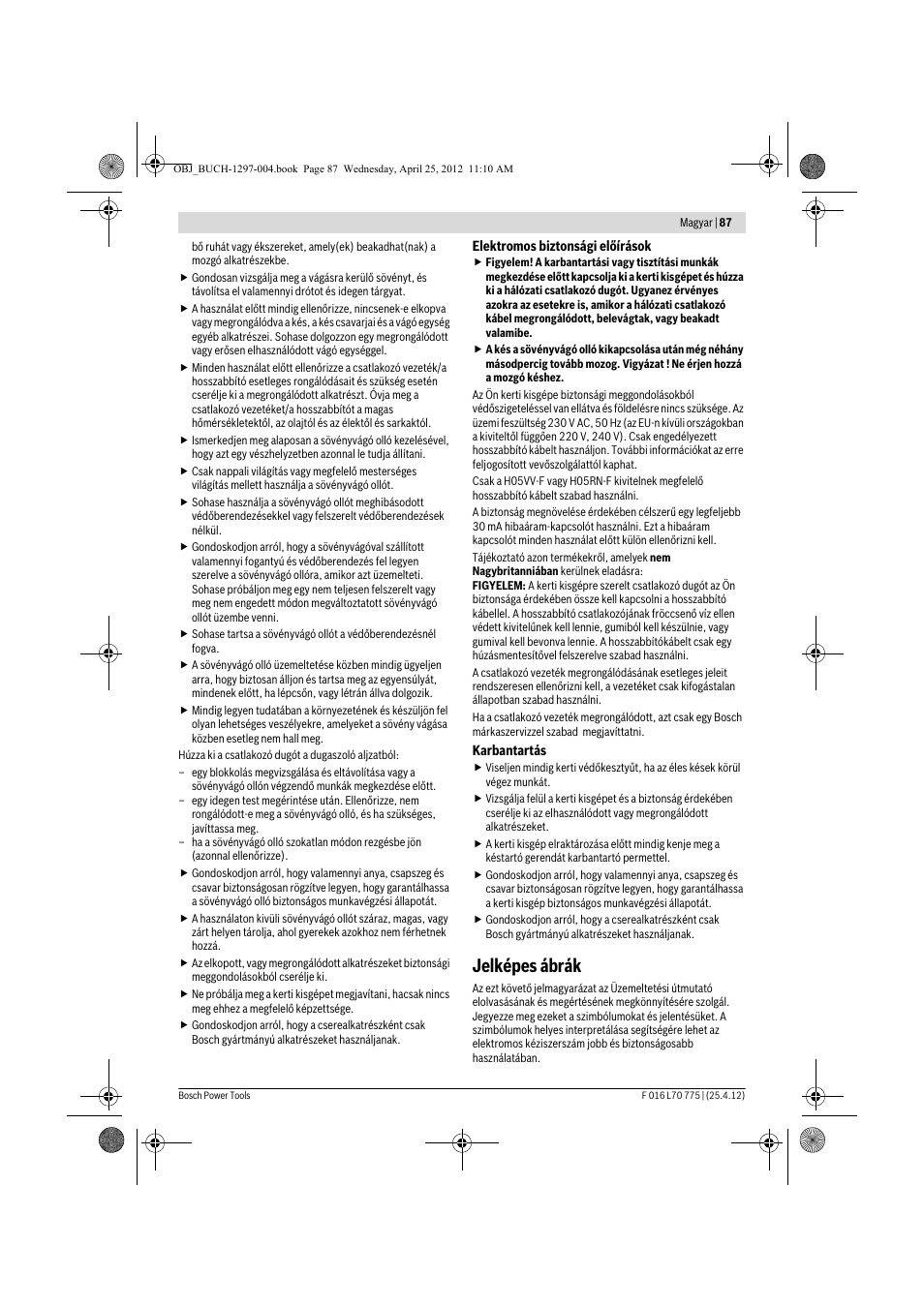 Jelképes ábrák | Bosch AHS 45-16 User Manual | Page 87 / 144