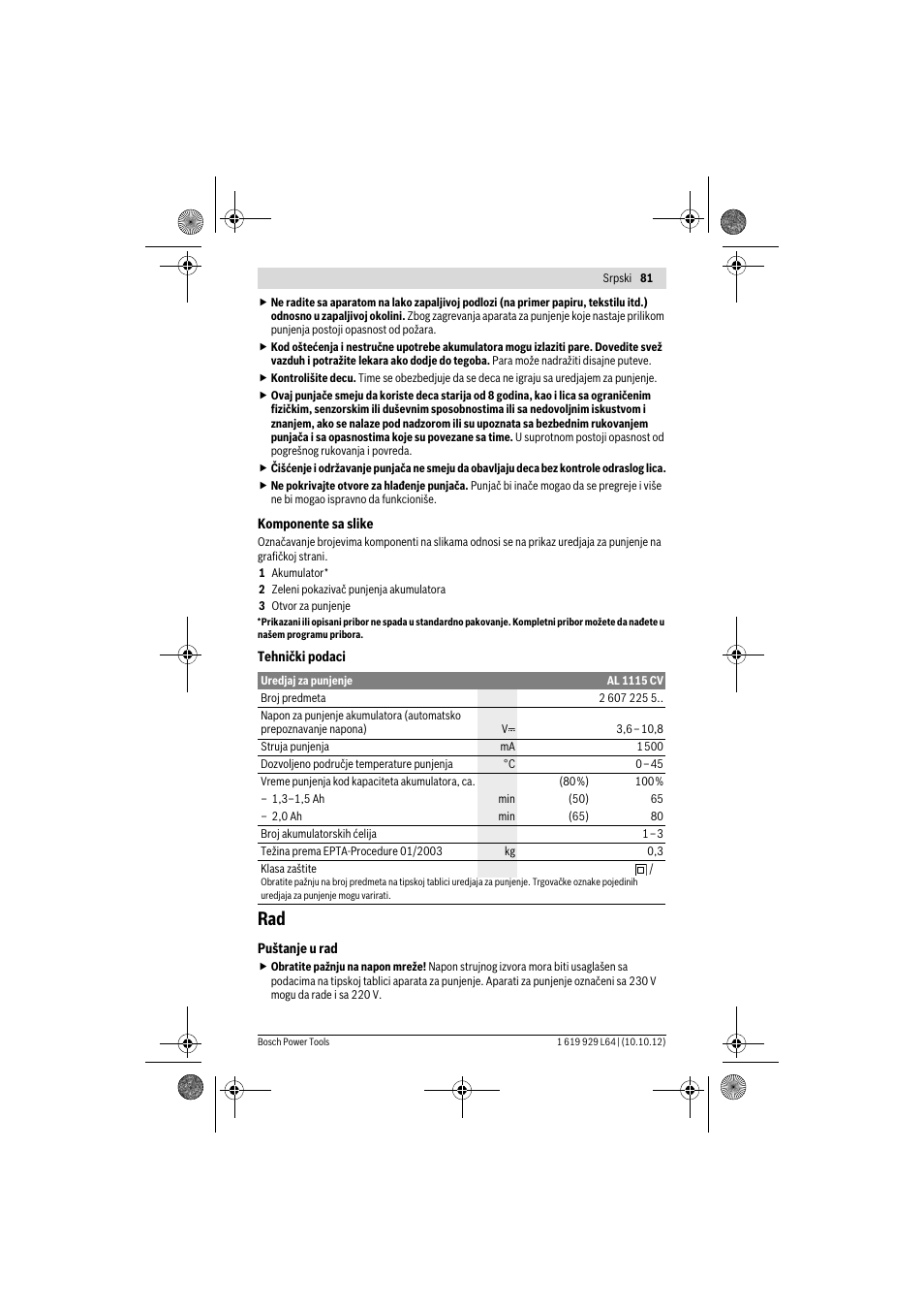 Bosch AL 1115 CV User Manual | Page 81 / 108