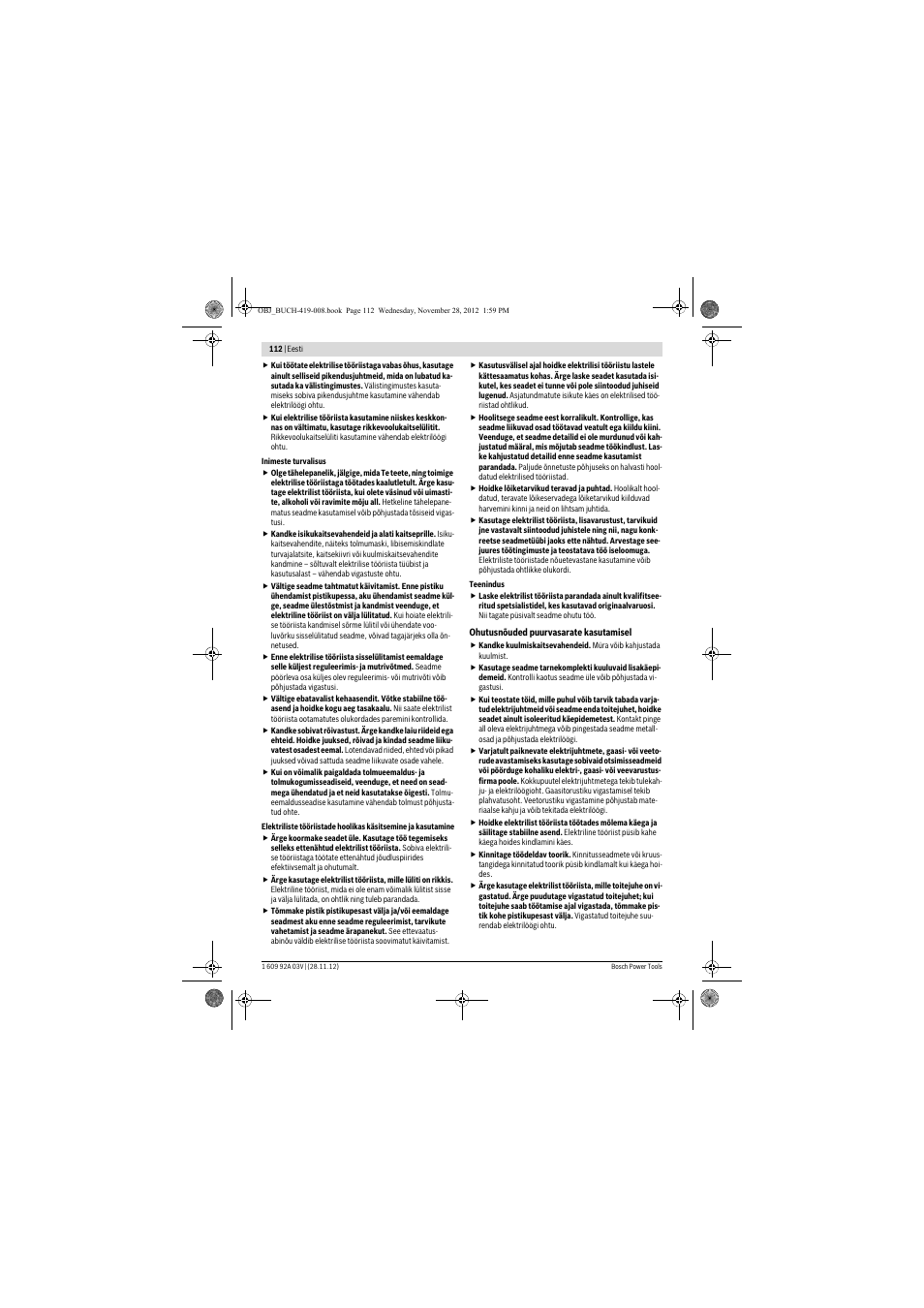 Bosch GSH 5 CE Professional User Manual | Page 112 / 136