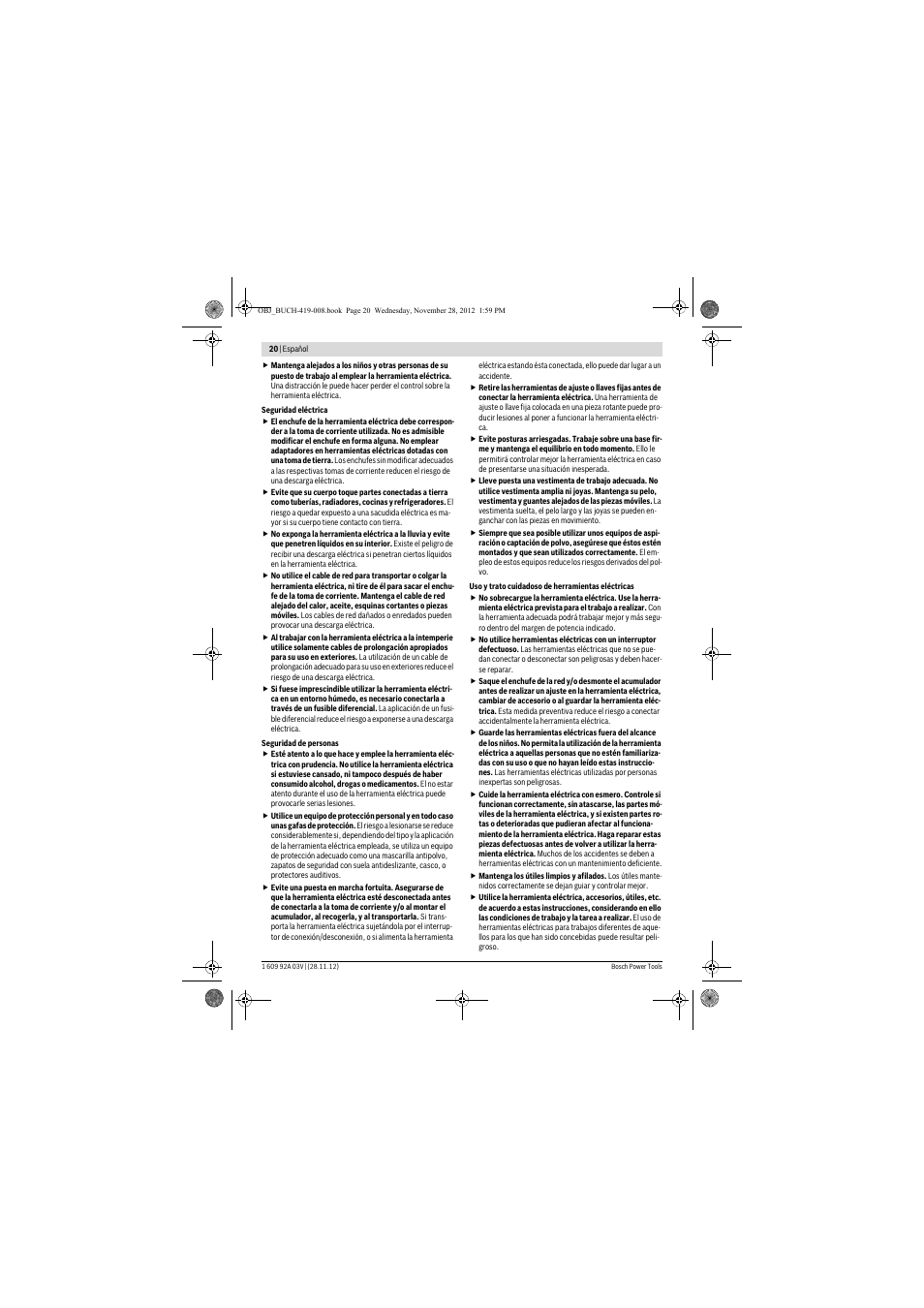 Bosch GSH 5 CE Professional User Manual | Page 20 / 136