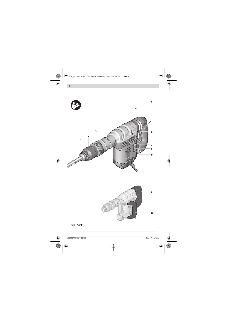 Bosch GSH 5 CE Professional User Manual | Page 4 / 136