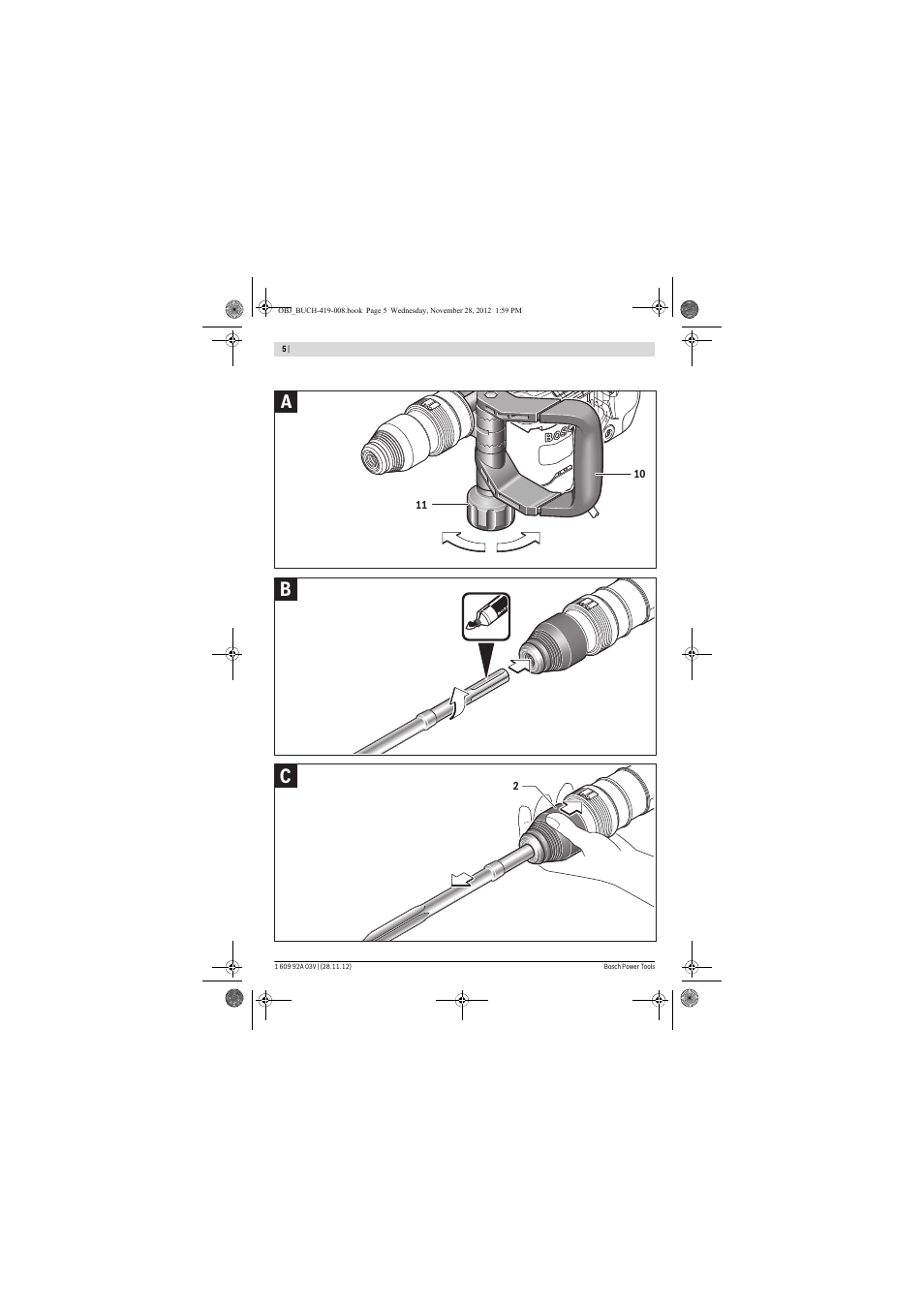 Bosch GSH 5 CE Professional User Manual | Page 5 / 136