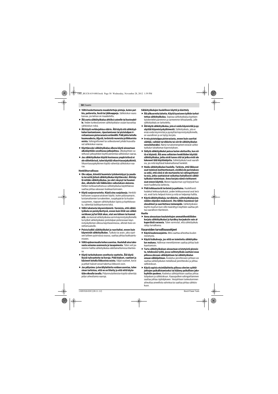 Bosch GSH 5 CE Professional User Manual | Page 50 / 136