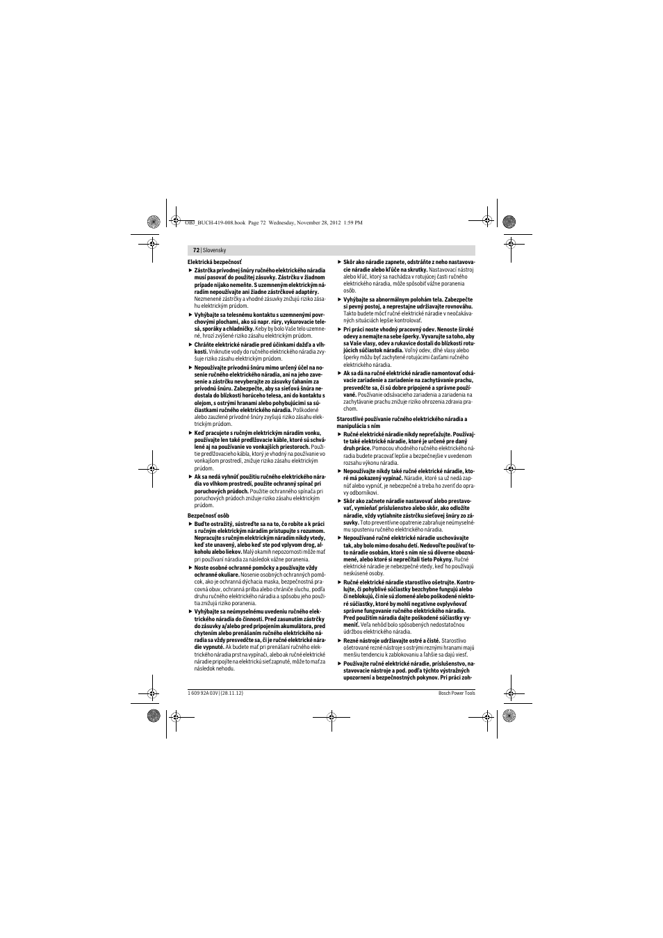 Bosch GSH 5 CE Professional User Manual | Page 72 / 136