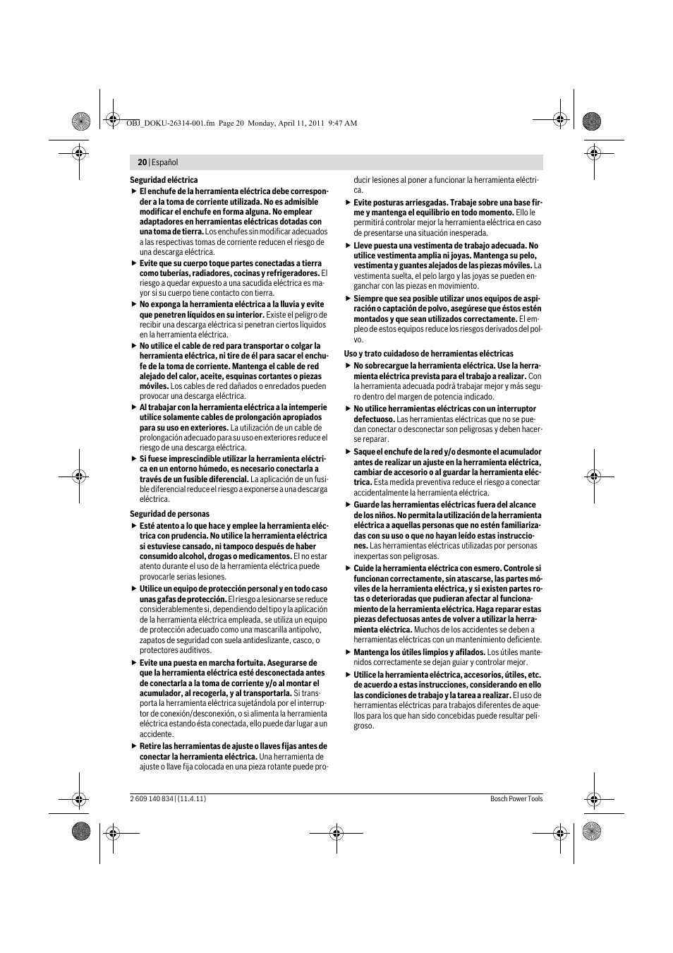Bosch GSS 140 A Professional User Manual | Page 20 / 132