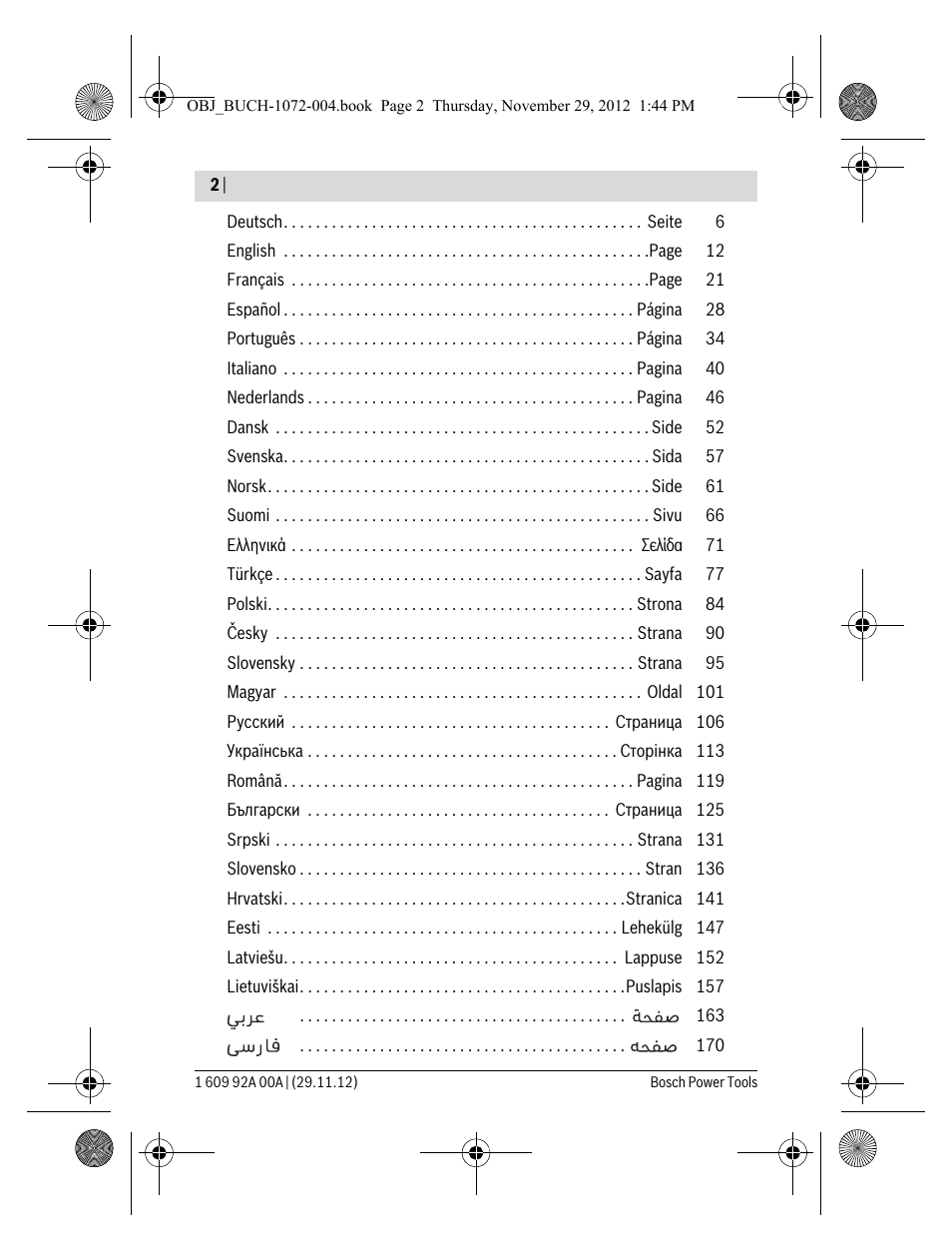 Bosch GLI 10,8 V-LI Professional User Manual | Page 2 / 177