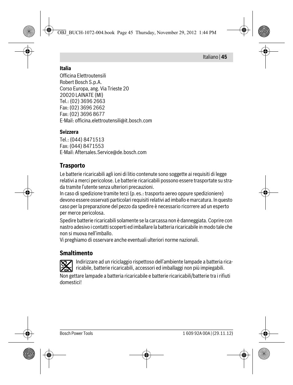 Bosch GLI 10,8 V-LI Professional User Manual | Page 45 / 177