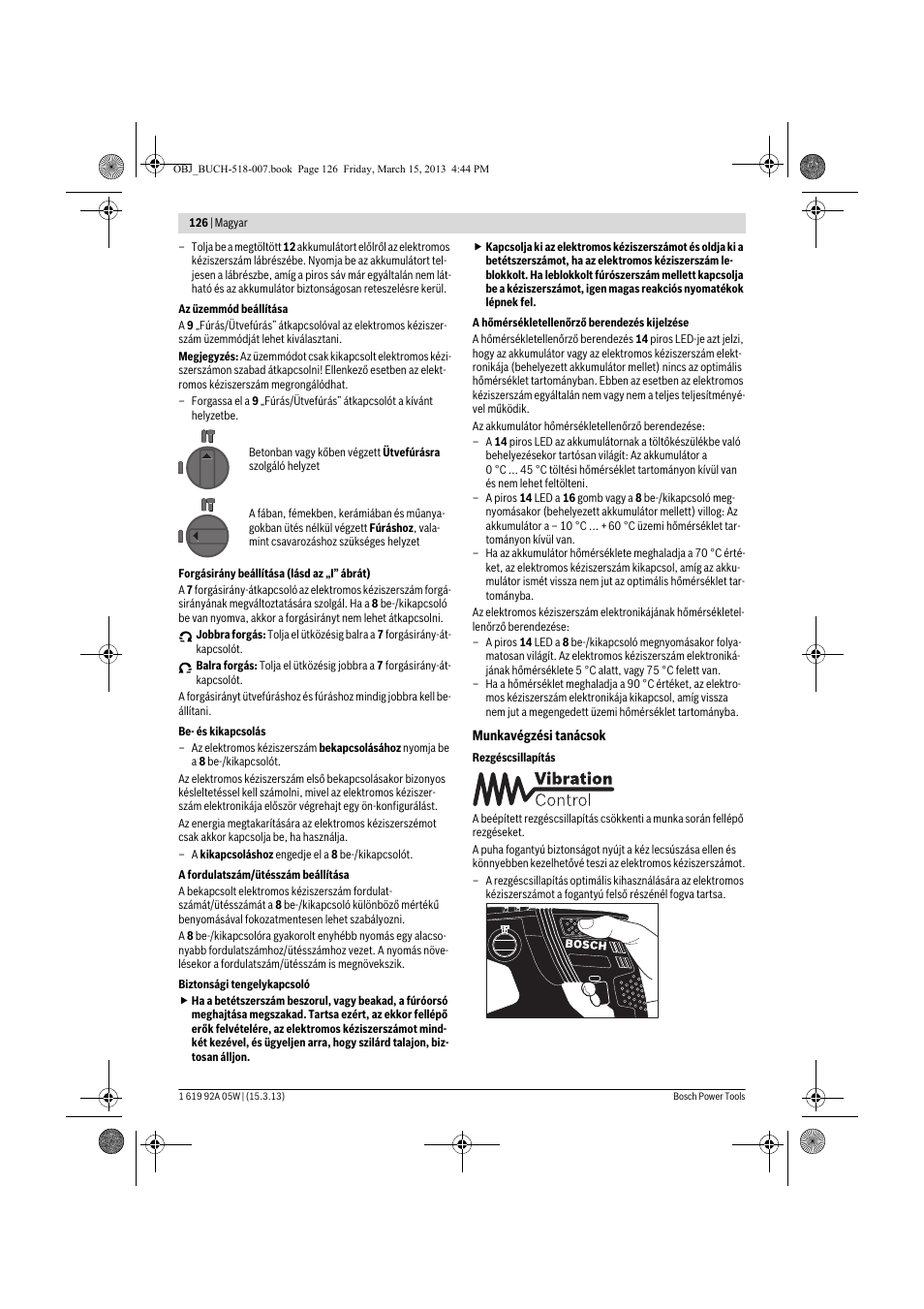 Bosch GBH 36 V-LI Compact Professional User Manual | Page 126 / 231