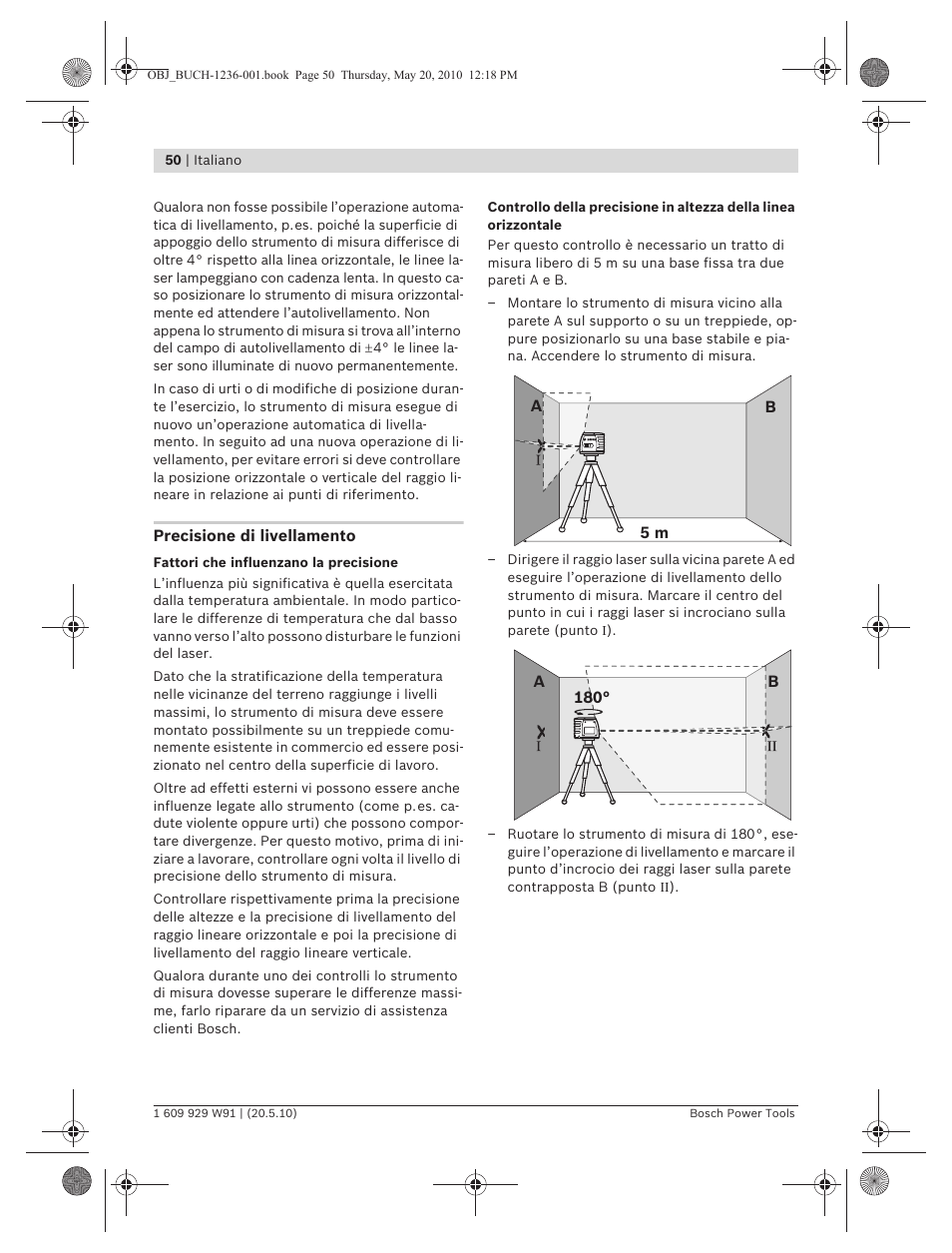 Bosch GLL 2 Professional User Manual | Page 50 / 217