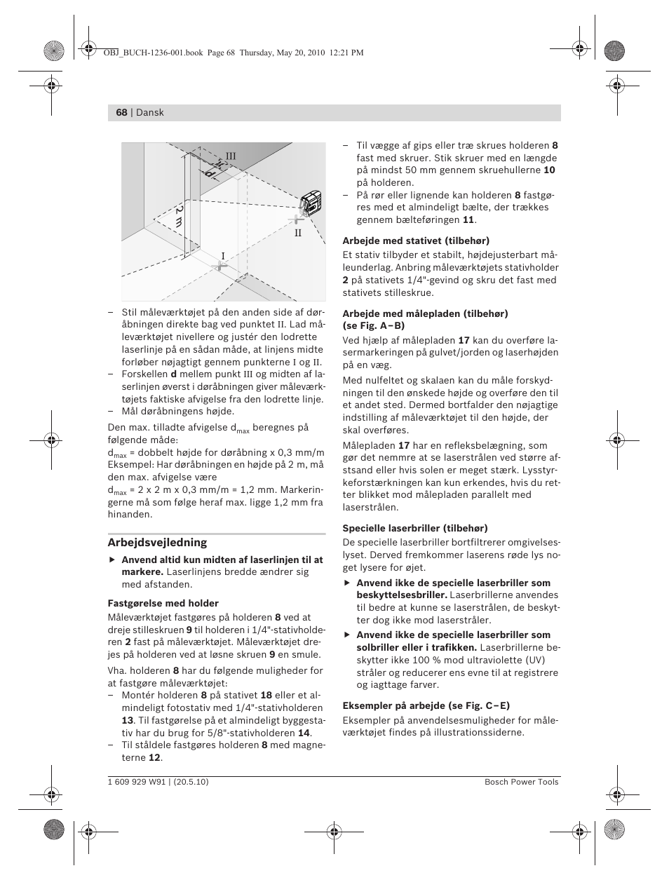 Bosch GLL 2 Professional User Manual | Page 68 / 217