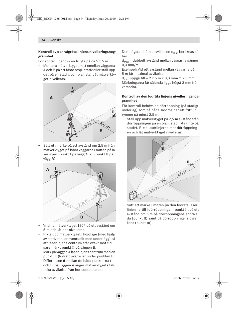 Bosch GLL 2 Professional User Manual | Page 74 / 217