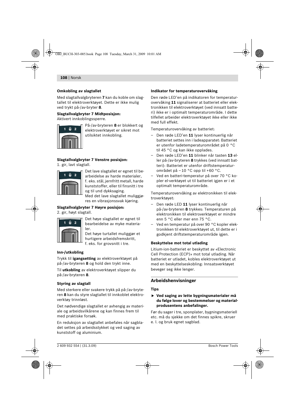 Bosch GSA 36 V-LI Professional User Manual | Page 108 / 289