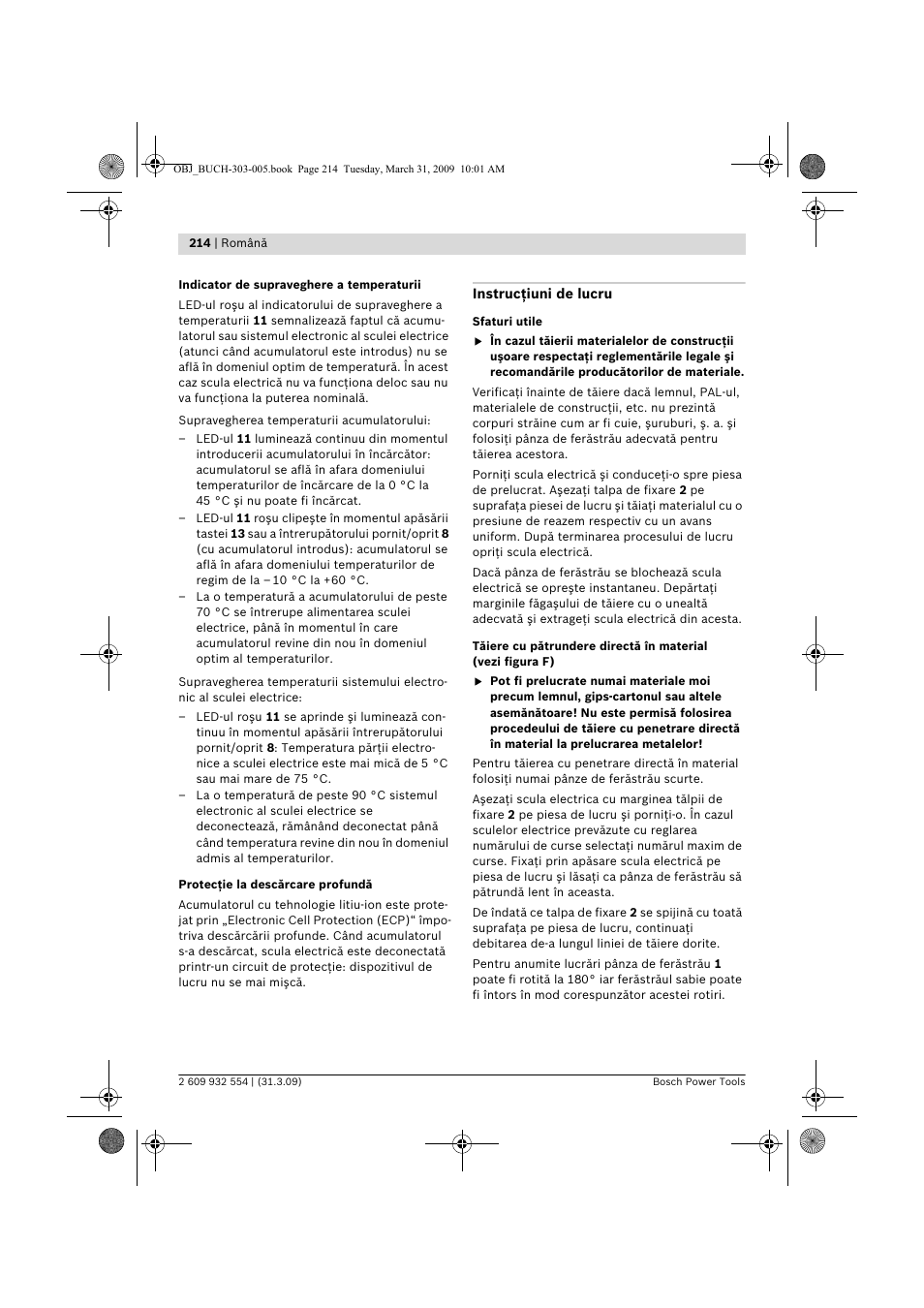 Bosch GSA 36 V-LI Professional User Manual | Page 214 / 289