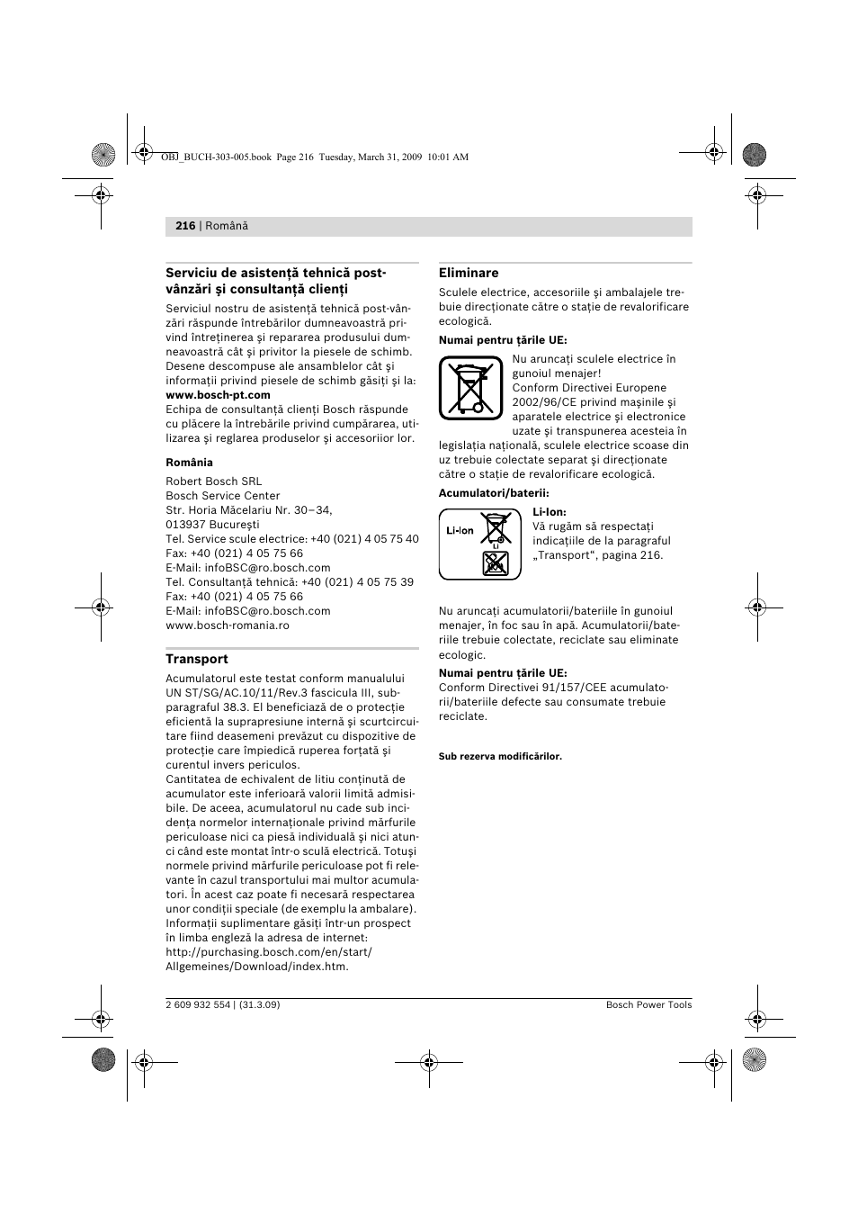 Bosch GSA 36 V-LI Professional User Manual | Page 216 / 289